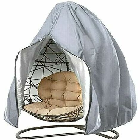Housse imperméable pour fauteuil suspendu double œuf de jardin avec cordon de serrage