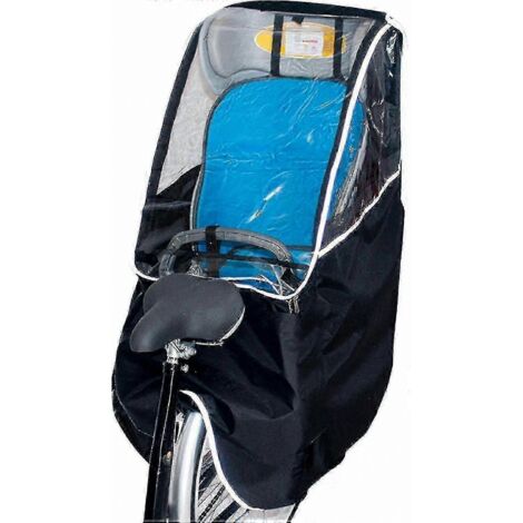 Housse imperméable pour siège enfant de vélo, protection contre le vent et la pluie respirante pour le siège arrière avec ouverture avant, pour faire du vélo par tous les temps.-AquaForge