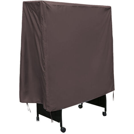 Housse imperméable pour table de ping-pong Housse anti-poussière pour terrasse extérieure Housses résistantes aux intempéries (couleur café)