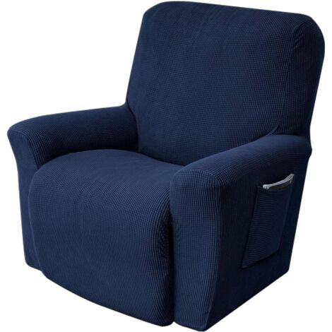 Housse inclinable élastique Jacquard housse inclinable housse de canapé anti-poussière amovible lavable épais housse de chaise avec poches