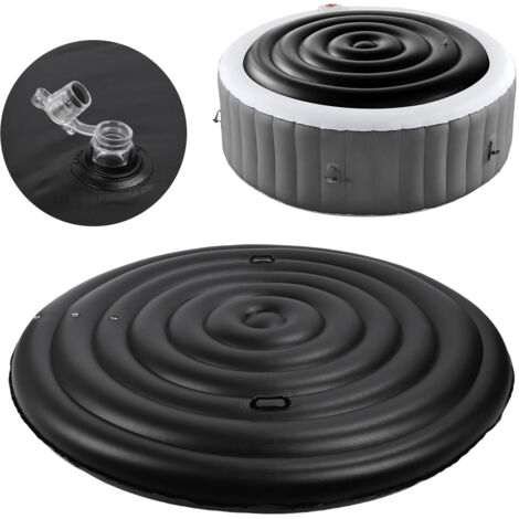 Housse Inflatable de Baignoire PVC - Couverture de Protection pour Spa Gonflable Extérieur avec Poignées [3 Tailles: 128,158,180 cm]