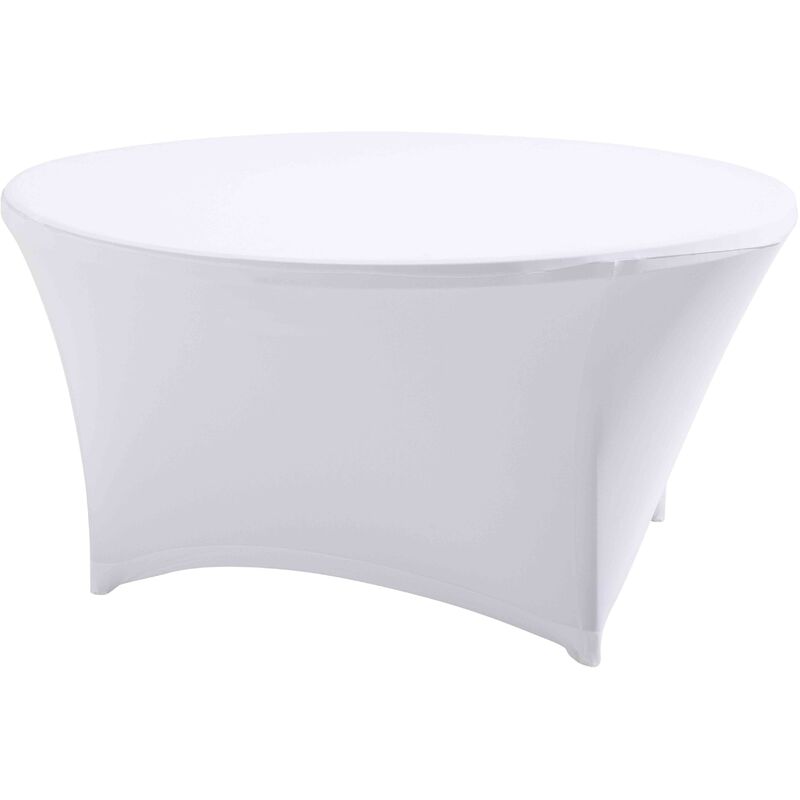 Oviala - Housse élastique pour table ronde 180cm