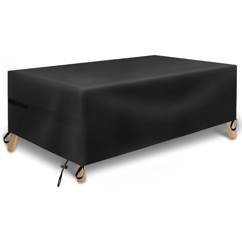 Housse meuble d'extérieur, housse de protection imperméable bâche coupe-vent imperméable pour meuble rectangulaire (213x132x74cm)