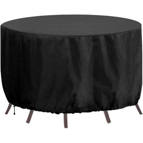 Housse meubles jardin 180x80 cm, oxford 420D imperméable, résistante vent et UV, noire
