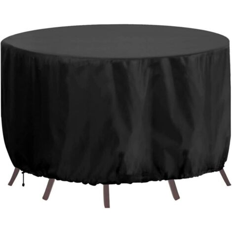 Housse meubles jardin 180x80 cm, oxford 420D imperméable, résistante vent et UV, noire