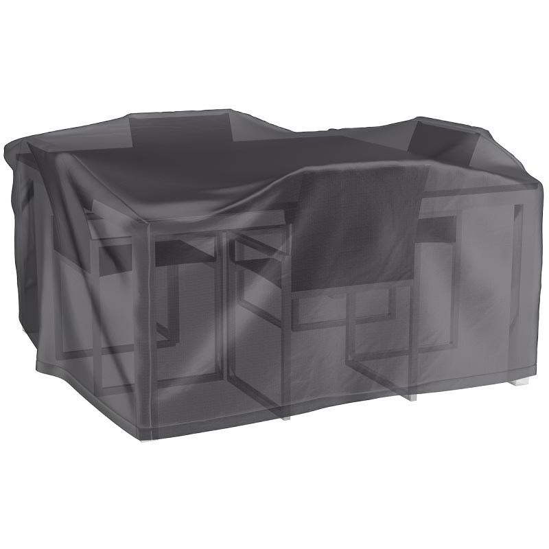 Housse de protection respirante pour table de jardin Pour table 160x150xH85 cm - Noir mat