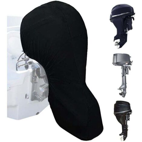 Housse Moteur Bateau, Bache de Protection Moteurs Hors-Bord 210D avec Revêtement UV, Bâche étanche pour Moteur Hors-Bord Exterieur，1520HP