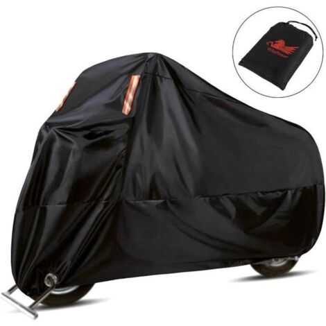 Housse Moto Bâche Protection Imperméable Polyester 210D WINPOWER XXXL Couverture UV pluie Oxf 265CM pour BMW Honda Suzuki Yamaha