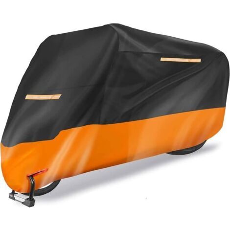 Housse Moto Impermeable, Bâche Protection Moto Exterieur Interieur Étanche, Protection au Pluie poussière UV(245x105x125cm), XL