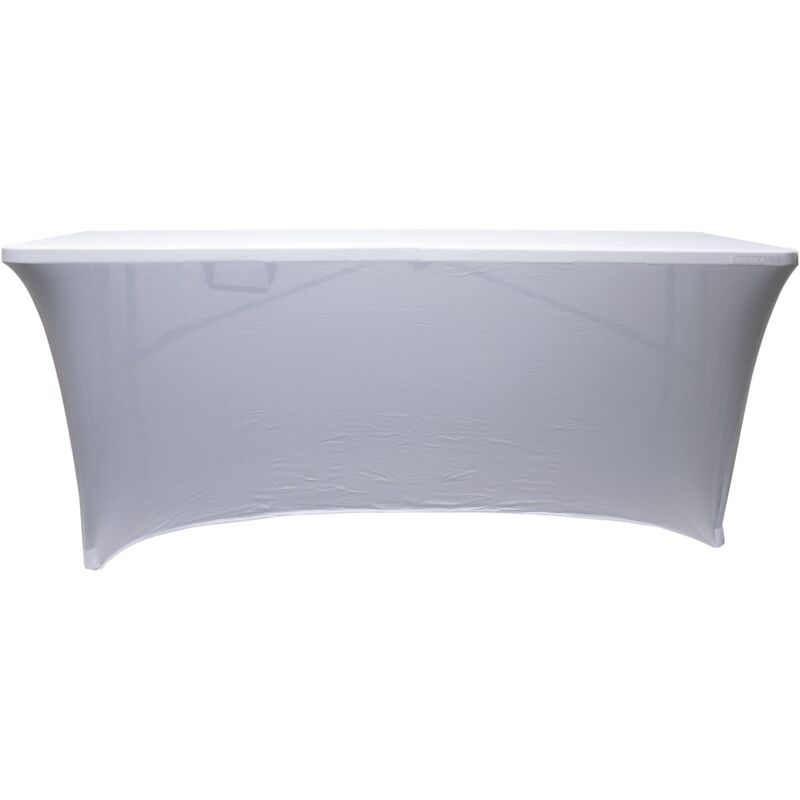 Werka Pro - Housse nappe pour table pliante 180cm Blanche - blanc