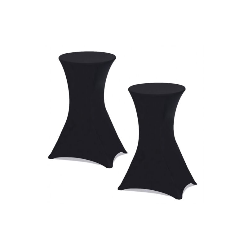 Housses noires pour table haute de réception