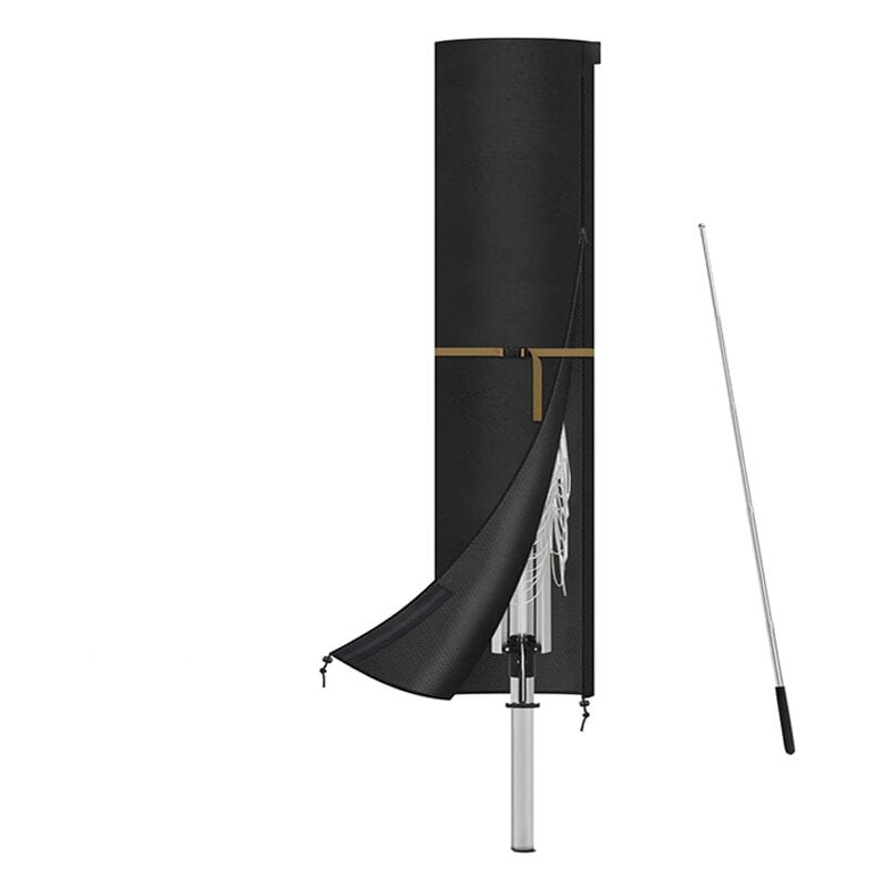 Paryou - Housse Parasol avec Tige, Robuste Tissu Oxford Housse de Protection Droit de 3m 4m 5m, Grande Outdoor Couverture pour Parasol Déporté,