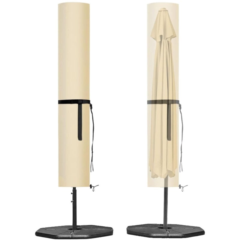 Paryou - Housse Parasol Déporté, Housse de Protection pour Paraso avec Perche, Imperméable, Anti-UV, Coupe-Vent, Housse de Parasol de Jardin