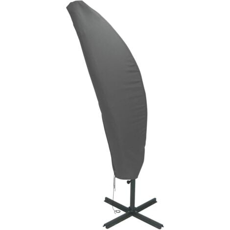 PROLOISIRS Housse de parasol Tissu Oxford 210D 265 X 50 X 46/60CM Grise
