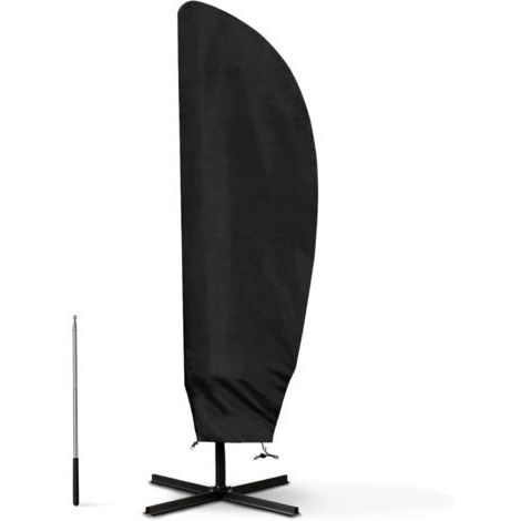 Housse Parasol Déporté pour Parasol Ø 2-4m, 210D Oxford Housse de Protection pour Parasol avec Sac de Rangement, Noir - 205CM(57x48x25CM)