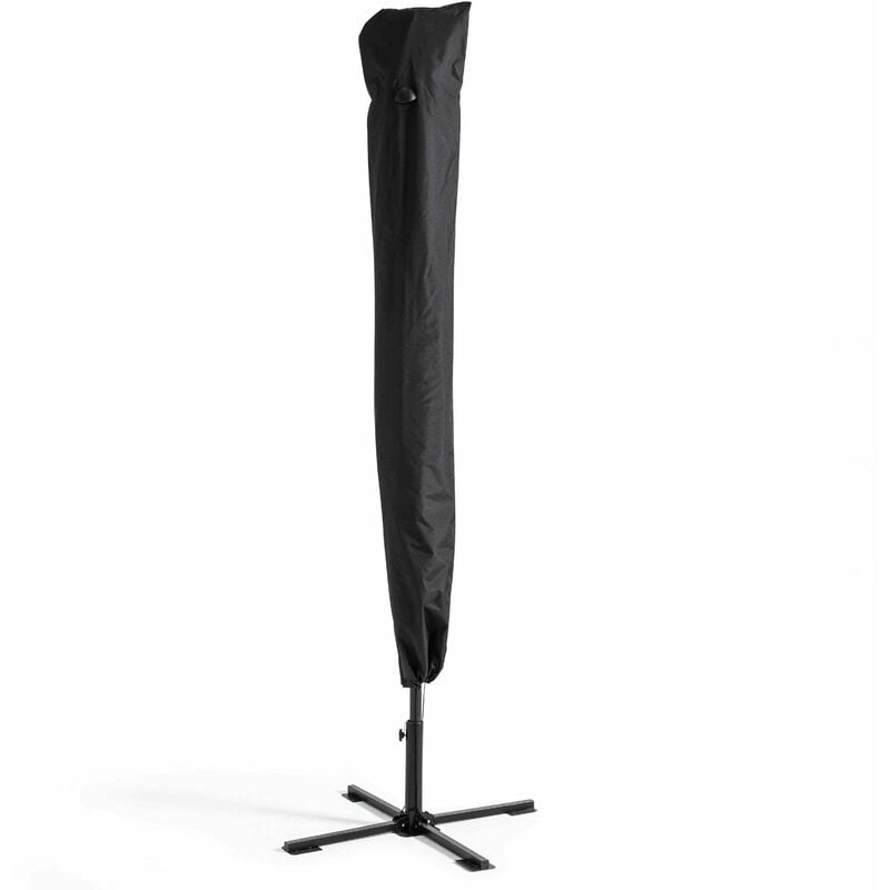 Oviala - Housse de parasol noire 210 cm - Noir