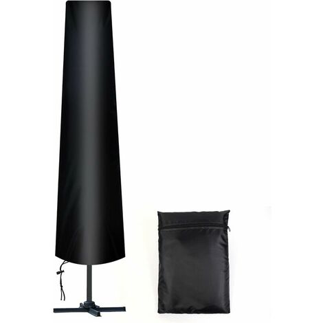 Housse Parasol Droit，210D Oxford Housse de Protection pour Parasol avec Sac de Rangement, Résistant aux Intempéries, aux UV, à la Neige 1832535CM