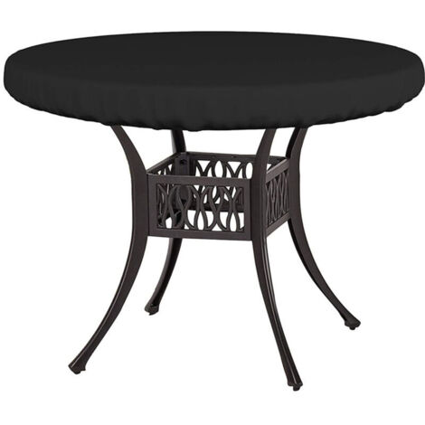 Housse Pateau Table de Jardin Housse Protection Table Jardin Ronde Bache Table de Jardin Exterieur Housse de Protection Ronde pour Table de Jardin Imperméable Anti UV Tissu Oxford Ø110X10cm