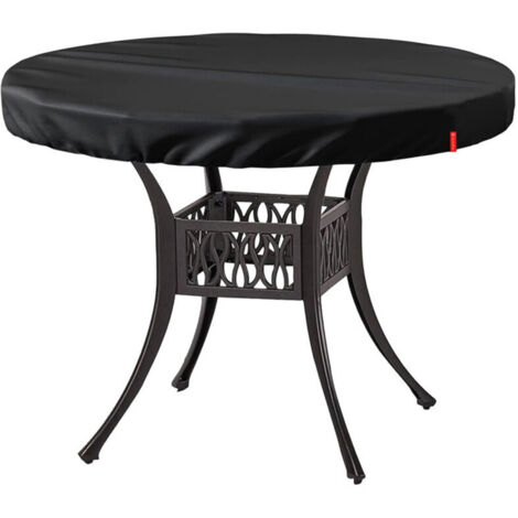 Housse Plateau Table de Jardin Housse Protection Ronde Exterieur Imperméable Anti UV Tissu Oxford Ø114X10cm