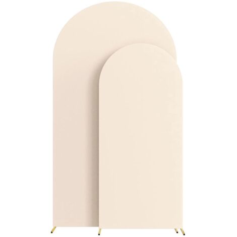Housse pour arche de mariage, support de fond d'arche avec 100 ballons (beige)