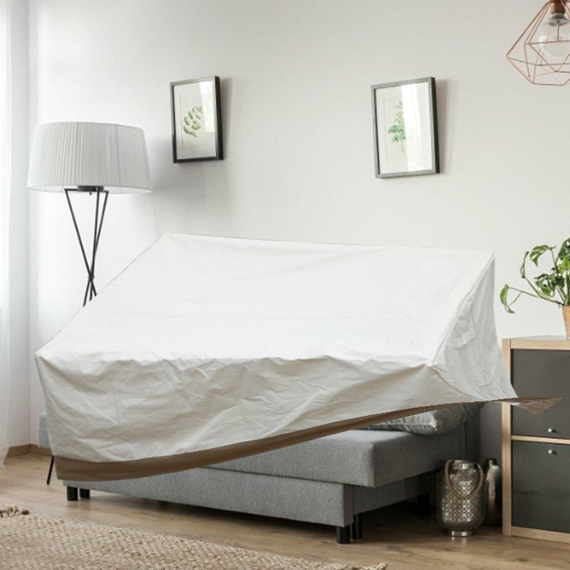 Housse pour banc de jardin banc 3 places 163*66*89/63cm housse de protection robuste pour salon de jardin 600D/m² imperméable, résistant aux