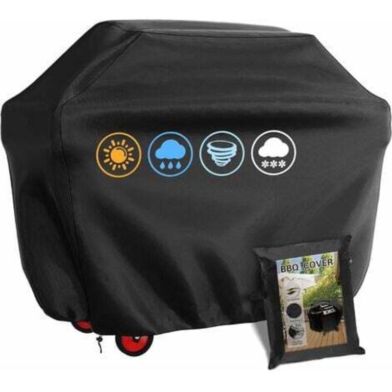 Housse pour barbecue à gaz, bâche extérieure rectangulaire 145 x 61 x 117 cm, housse pour plancha en 210D étanche, anti-UV et imperméable, adaptée