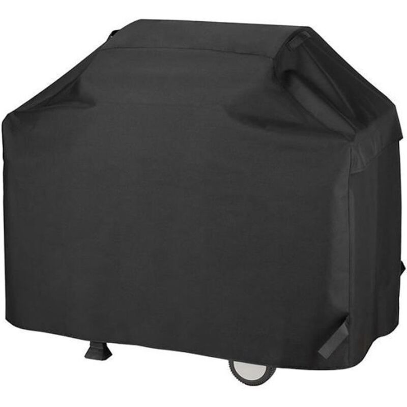 Housse pour Barbecue Anti-poussière Et Anti-UV avec Sangles Auto-adhésives Et Sac De Rangement (145 x 61x 117 cm)