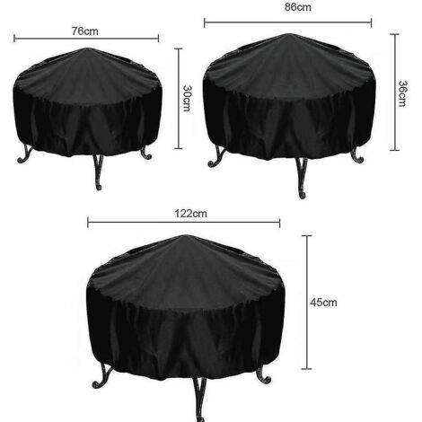 Housse pour barbecue, housse pour barbecue rond, housse imperméable et résistante pour barbecue bouilloire, housse pour barbecue d'extérieur rond, housse pour barbecue de jardin, résistante aux UV et 