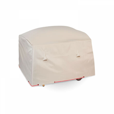 Housse pour barbecue plancha polyester taupe 102x46x92 cm