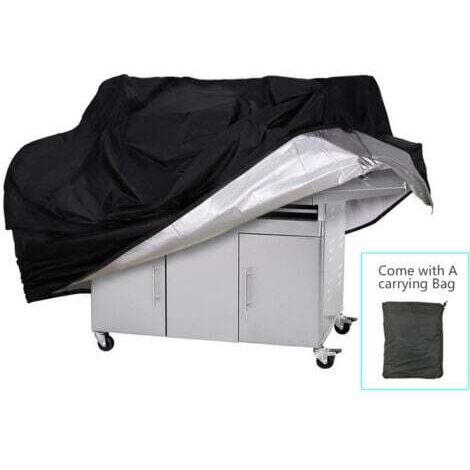 Housse pour Barbecue,Housse résistante pour Barbecue gaz en 210D Tissu Oxford résistant aux poussières et imperméable,Couverture de Barbecue avec Sangles Autocollantes (100X60X150 cm)