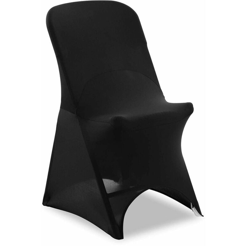 Helloshop26 - Housse pour chaise couvre-chaise protège chaise extensible de mariage (tissu extensible, matériau : élasthanne, coloris : noir, lavable)