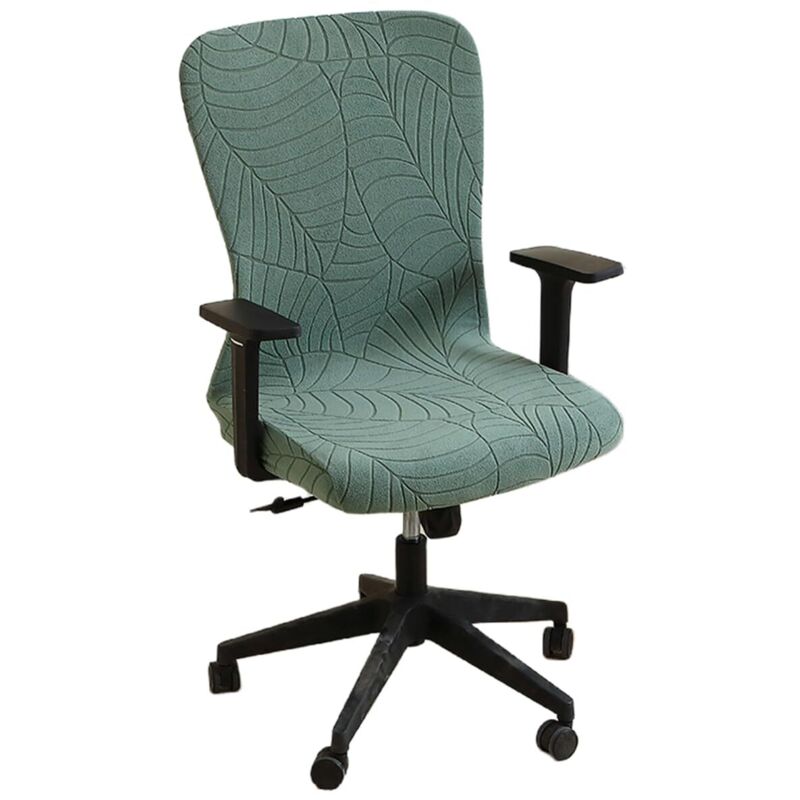 Housse pour chaise de bureau extensible en une seule pièce, housse pour siège de chaise de bureau à roulettes sans accoudoirs, résistante aux