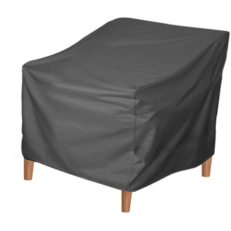 Housse pour Chaise de Patio Oxford Imperméable Revêtement Argenté Tissé 420D Dimensions 80x85x91.5cm