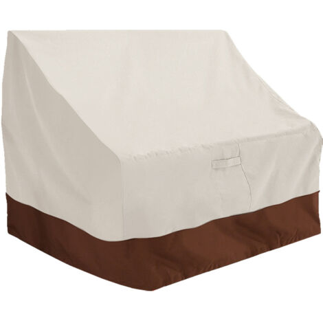 Housse pour chaise double de cour 127 x 101 x 114 cm Meubles de jardin Housse anti-poussière pour chaise à bascule de patio