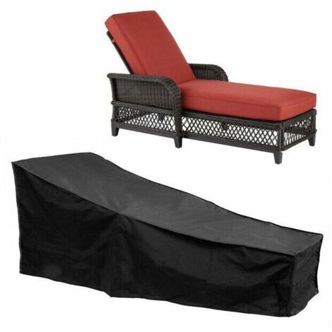 Housse pour chaise longue, bâche pour chaise longue, résistante aux UV, coupe-vent et imperméable, housse de protection en tissu Oxford 210D, chaise longue de jardin, 208 x 76 x 41 cm.