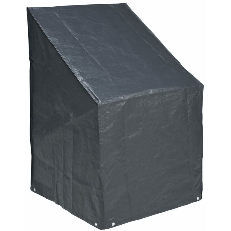 Housse pour chaises empilées Nature 110 x 68 x 68 cm PE gris foncé