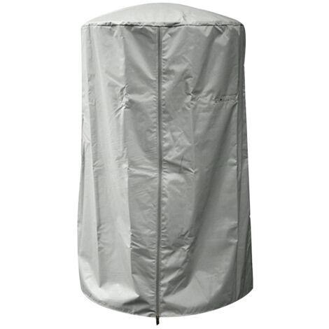 Housse pour chauffage de terrasse, cheminée de cour, imperméable, résistante aux UV, anti-poussière, grise