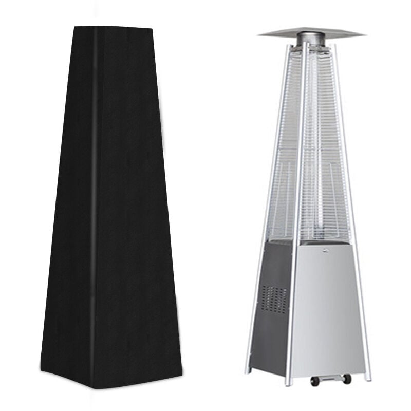 Gotrays - Housse pour Chauffage de Terrasse Housse pour Parasol Chauffant de Style Pyramidal Noir