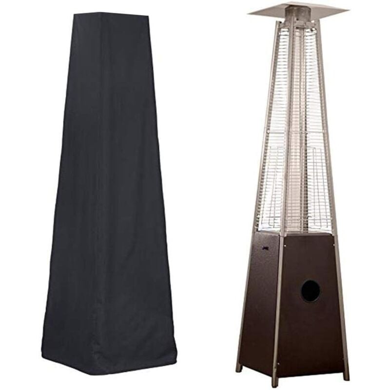 Housse pour Chauffage de Terrasse - Housse pour Parasol Chauffant de Style Pyramidal, Noir(229x53x53cm)