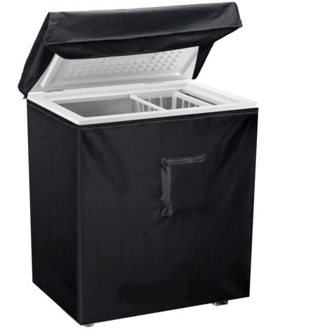 Housse pour Congélateur Coffre, Housse De Protection Imperméable Pour Congélateur Armoire,avec couvercle supérieur pour ouverture, poche à fermeture pour Terrasse Jardin Balcon Cou(64x58x87cm)