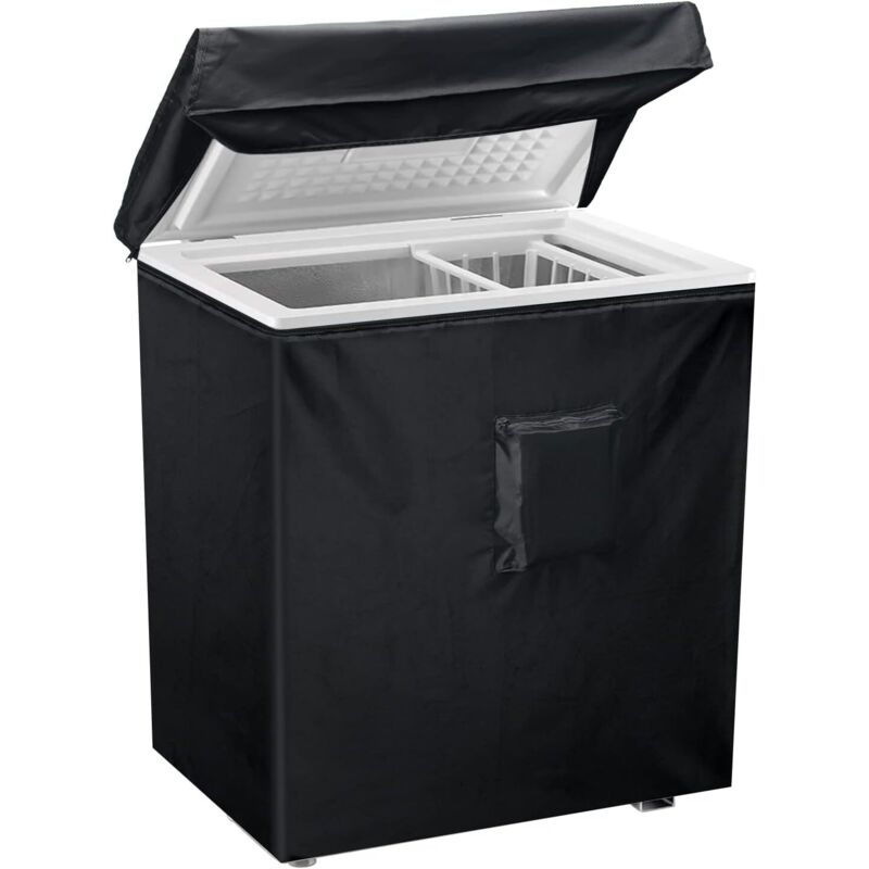 Housse pour Congélateur Coffre, Housse De Protection Imperméable Pour Congélateur Armoire,avec couvercle supérieur pour ouverture, poche à fermeture