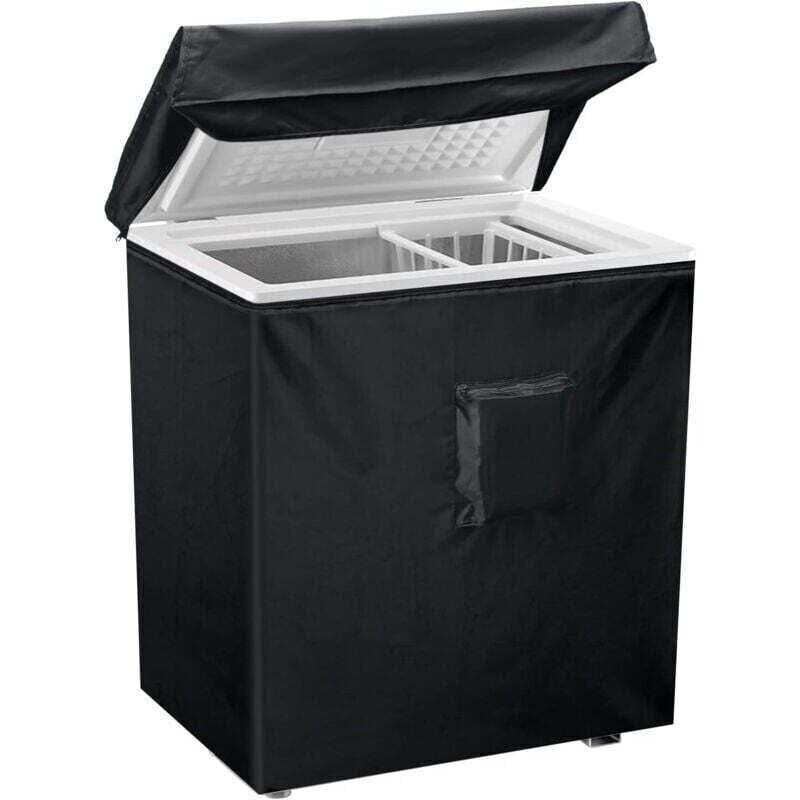 Housse pour Congélateur Coffre, Housse De Protection Imperméable Pour Congélateur Armoire,avec couvercle supérieur pour ouverture, poche à fermeture