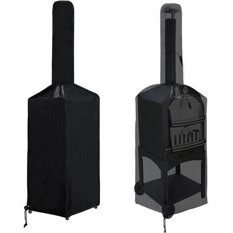 Housse pour four à pizza - Accessoires de barbecue noirs (160 x 37 x 50 x 103 cm) - AquaForge