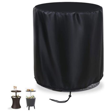 Housse pour foyer rond, noire, 53 cm (21 pouces), robuste, 210D, résistante à l'eau et à la poussière