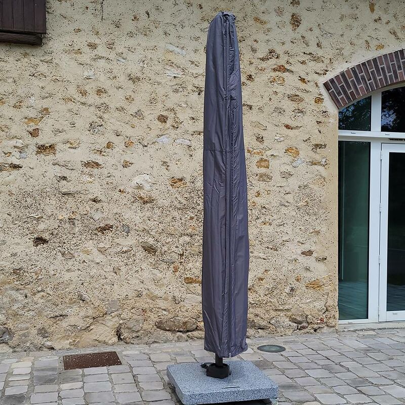 Housse pour grand parasol déporté - Gris
