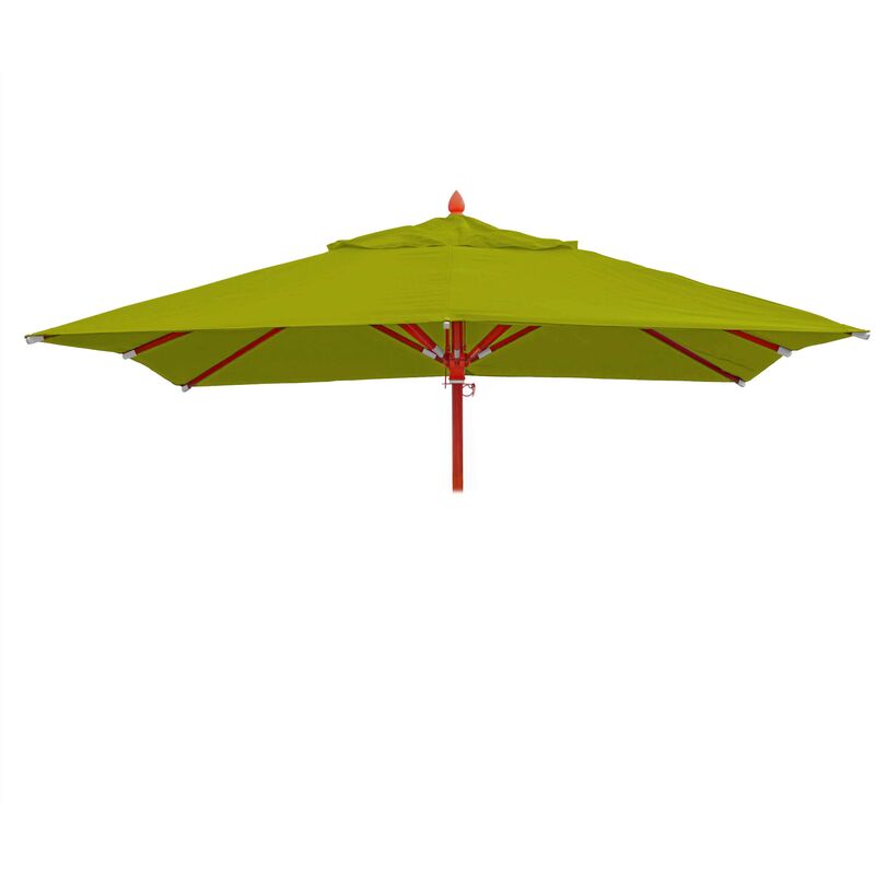 [JAMAIS UTILISÉ] Toile pour gastronomie parasol en bois HHG-660, carré 3x3m polyester 3kg vert-lemon - green