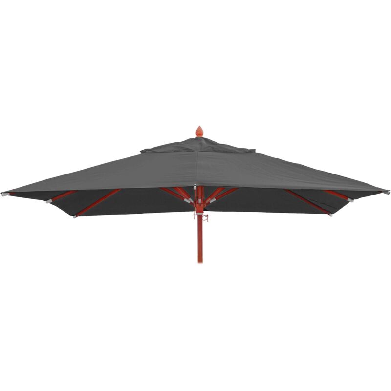 Toile pour gastronomie parasol en bois HHG 660, carré 3x3m polyester 3kg, anthracite