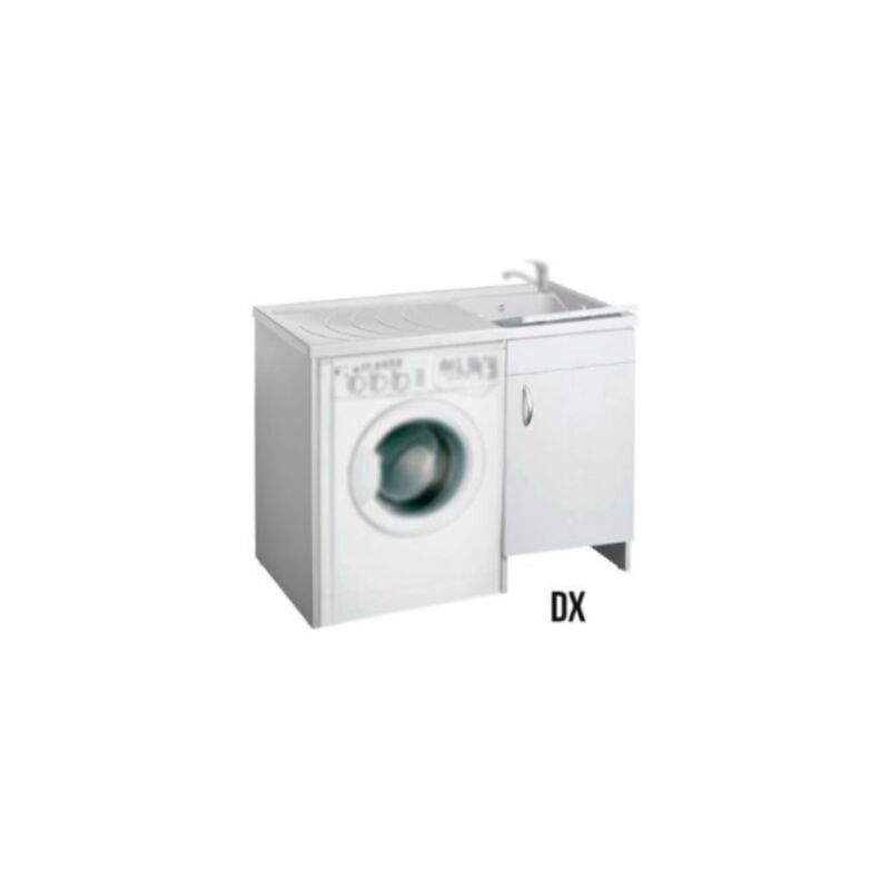 Dianhydro - Meuble en bois avec évier + couvercle machine à laver Mod.Idex