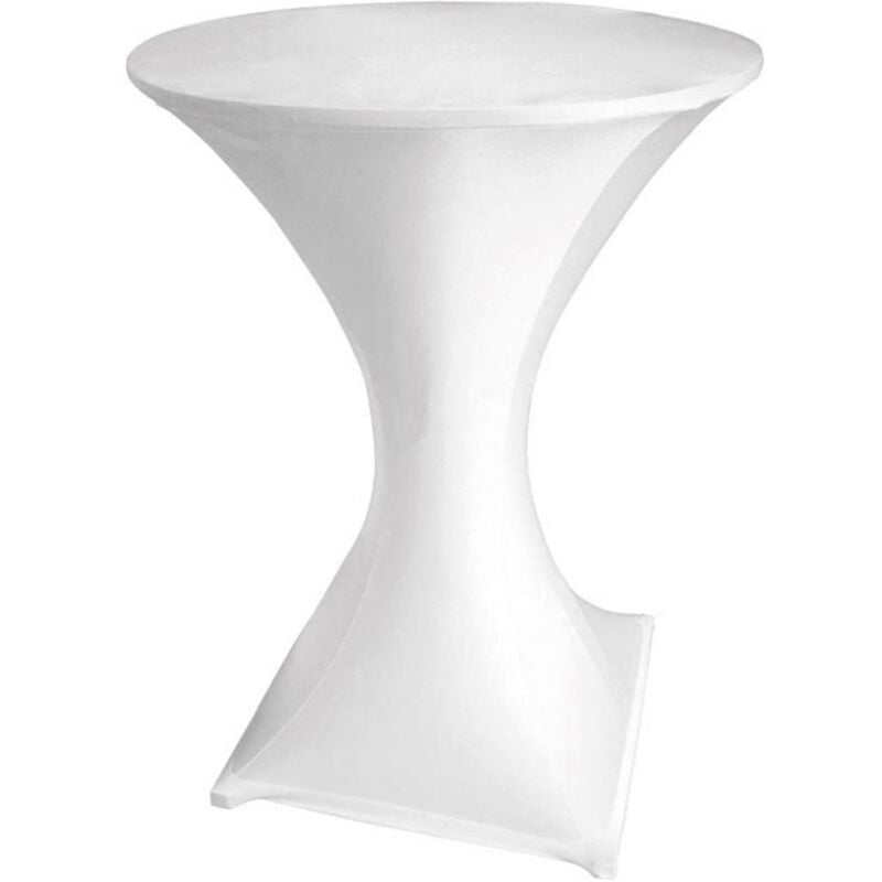 Perel - Standing table cover Housse de table de bar blanc FP200