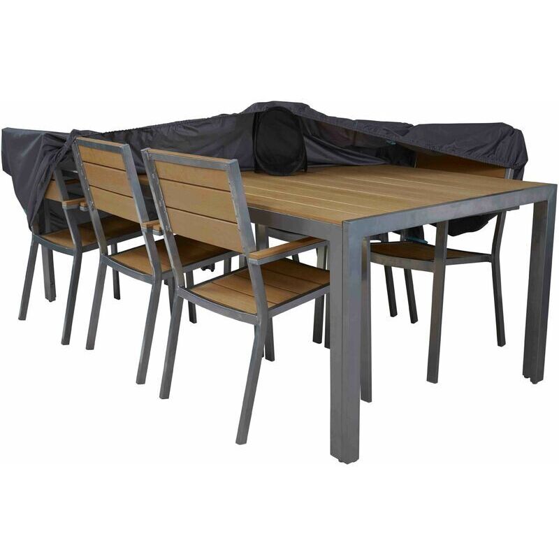 Housse salon de jardin 240 x 130 x 60 cm grise - Gris